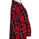 Victoria's Secret Long Sleeve Button Up Red Black Plaid PJ Pajama Top Shirt L Photo 3