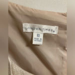 London Times Sleeveless Belted Peplum Dress Champagne Womens size 10 Photo 2