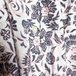 Loft Ann Taylor Pink & Gray Floral Button Front Belted A-Line Dress Size Medium Photo 7