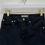 Madewell Classic Straight Jeans Lunar Wash Black High Rise Stretch Denim US 24 Photo 8