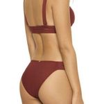 Pily Q Women's Bikini Bottom Stitched Waist Tab Size Small Henna Photo 11