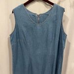 Y2k denim 2 piece shift dress and open jacket with pockets set Blue Size 1X Photo 6