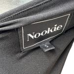 Nookie  Long Gown Maxi Dress Bodycon Halter Neck Cut‎ Out Tie Black Size Small Photo 12