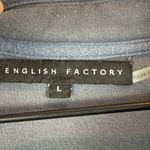 English Factory  Oversized Jacket Women's‎ Large Grey Fleece Button Down Shacket Photo 3