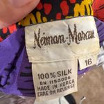 Neiman Marcus  Red Silk Vintage Maxi Skirt Sz 16 Photo 5