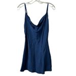 SheIn  Blue Satin Cowl Neck Mini Slip Dress Size S – Night Out Photo 1