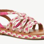 Scoop Braided Sandal Flat Strappy Pink Cream Buckle Closure Womens Size 8.5 NIB Photo 6