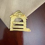 Vintage Stamped JJ Dog House Brooch Photo 2