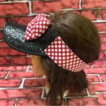 Disney Parks Women’s Black Sequin Visor with Red Polka Dot Bow Photo 6