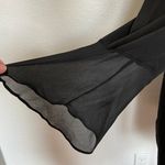 Ellen Tracy Solid Black Open Front Cardigan Photo 3