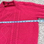 Gap Classic Cable Knit Fisherman Sweater Cable Knit Red Women XL Cotton Pullover Photo 8