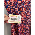 LuLaRoe Maxi Skirt Medium Blue Orange Geo Print Bohemian Festival Casual Photo 1