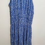 Pinch Sleeveless High Neck Maxi Dress Blue White Dots S Photo 4