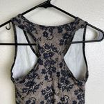 Anatomie Womens Racerback Tank Top Small Black Shirt Nude Floral Lace Stretch Photo 4