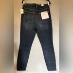Good American NWT  Good Waist Step Hem Skinny Jeans Dark Blue Denim Size 10 Photo 12