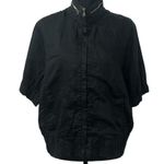 Mossimo Supply Co Mossimo Linen Black Crop Zipper Jacket(Size XL) Photo 0