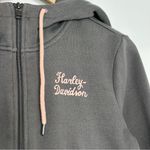 Harley Davidson Harley-Davidson Zip Hoodie Gray/Pink Women's Sz Large Photo 1
