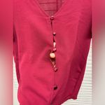 Mi Ami Blouse Womens XS Burgundy Button Down Tie Waist Short Sleeve Red Photo 7