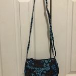 Vera Bradley  Java Floral Little Crossbody bag Blue‎ Brown purse travel Photo 1
