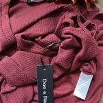 Doe & Rae ✅3/$30✅ NWT  Burgundy Hi-Low Side Lattice Slits Long Sleeve Top | LARGE | Photo 7