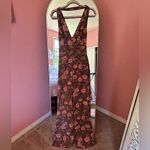 Flynn Skye Mauve Cottagecore rose floral halter romper wide leg, romantic XS Photo 2