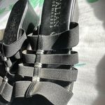 Italian Shoemakers Black Minimalist Sandals Size 8 Open Toe Strapped Photo 4