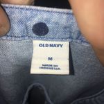 Old Navy  denim 1/4 button flowy polka dot M tunic Photo 4