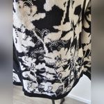 Amber Sun Flower Black And White Beaded Cardigan Sweater Cardigan sz M Size M Photo 2