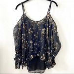 Love Sam  INTERMIX Cold Shoulder Floral Top Size Small Photo 10