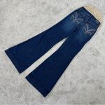 Shyanne  Women’s Chandelier Pockets Flare Bootcut Jeans High Rise in Dark Wash 26 Photo 6