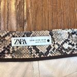 ZARA snakeskin print faux leather high rise pants xs Photo 4