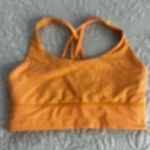 Lululemon  orange energy long line bra size 8 mango dream Photo 2