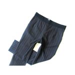 H&M NWT Burgundy & Navy Wide Stripe Side Zip Stretch Ankle Crop Pants 4 Photo 2