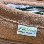 Great Northwest Clothing Company Great Northwest Slippers Womens 6 Leather Suede Shearling Moccasin Chestnut NWOT Photo 5
