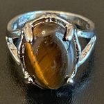 Tigers eye stone women ring size 5.5 Photo 0