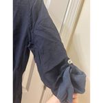 Sahara SHIRT DRESS TEXTURED Viscose Button Up Bubble Hem Dress BLUE NAVY SZ S Photo 9