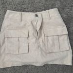Beige Cargo Mini Skirt Tan Photo 0