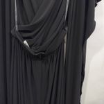 Joseph Ribkoff Size 12 Maxi Dress Wrap Top Open Back V-Neck Elegant Black 420 Photo 9