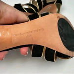 Diane Von Furstenberg  Black Suede Jodi Platform Strappy Stiletto‎ Heel Photo 8
