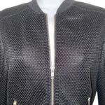 TROUVE Black Textured Bomber Jacket Full Zip Pockets EUC Size XS Photo 1