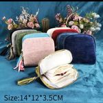 Turquoise Travel Jewelry Case, Velvet, 5 Separate Compartments ~NEW~ Blue Photo 13