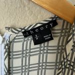 Theory black and white silk plaid sleeveless jumpsuit Photo 6