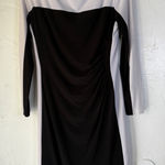 Ralph Lauren Lauren Women's Black & White Long Sleeve Sheath Dress Old Money Photo 0