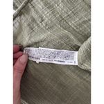 ZARA Cotton Ruffle Flutter Sleeve Mini Dress Natural Boho Khaki Travel Vacation XL Photo 3