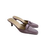 Bloomingdales Vintage Purple Lavender Suede Mules Heels Size 9.5 NEW NWOB Photo 3