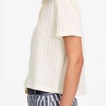 Madewell NWT  Vintage Ivory Crochet-Knit V-Neck Sweater Tee Shirt Size Large Photo 1
