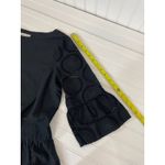 Loft Black Ruffled Peasant Blouse & FEVER Floral Bell Sleeve Top Bundle Size L Photo 4