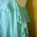 Free People  Aqua Off Shoulder Ruffle Top New S Photo 2