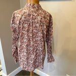 Pilcro and the Letterpress Pilcro by Anthropologie Pink Sasha Smocked Long Sleeve Button Down Top Women’s S Photo 7