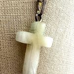 Light green cross pendant necklace Photo 4